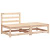 vidaXL Tuinbank zonder armleuningen met voetenbank massief grenenhout