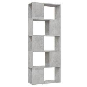 vidaXL Boekenkast/kamerscherm 60x24x155 cm betongrijs