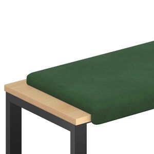 vidaXL Bankkussen corduroy Donkergroen Diepte 35 cm