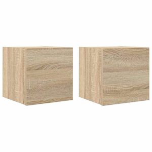 vidaXL Tv-wandmeubelen 2 st 30,5x30x30 cm sonoma eikenkleurig