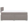vidaXL Boxspring met matras stof taupe 120x190 cm