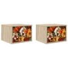 vidaXL Wandkastje GENNEP 2 st Sonoma Eiken 36 x 33 x 25 cm