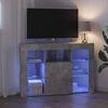 vidaXL Hoek LED TV Kast Beton Grijs 100x40x68cm Bewerkt hout