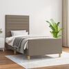 vidaXL Bedframe zonder matras 100x200 cm stof taupe