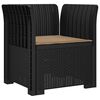 vidaXL E&eacute;npersoons Fauteuil met Kussen Rattan Look PP Antraciet