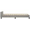 vidaXL Bedframe zonder matras 100x200 cm fluweel lichtgrijs
