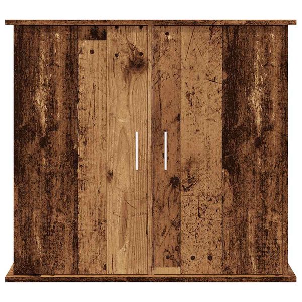 vidaXL Aquariumstandaard 81x36x73 cm bewerkt hout oud houtkleurig