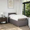 vidaXL Boxspring met matras stof taupe 100x200 cm