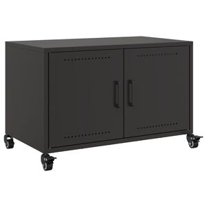 vidaXL Tv-meubel 68x39x43,5 cm staal zwart