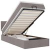 vidaXL Ottoman bed met matras en LED's 80x200cm stof taupe