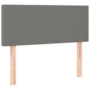 vidaXL Hoofdbord 100x5x78/88 cm stof donkergrijs