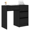 vidaXL Bureau met lade Zwart Eiken 90 x 37,5 x 75 cm Bewerkt hout