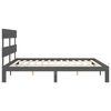 vidaXL Bedframe met hoofdbord massief hout grijs 200x200 cm