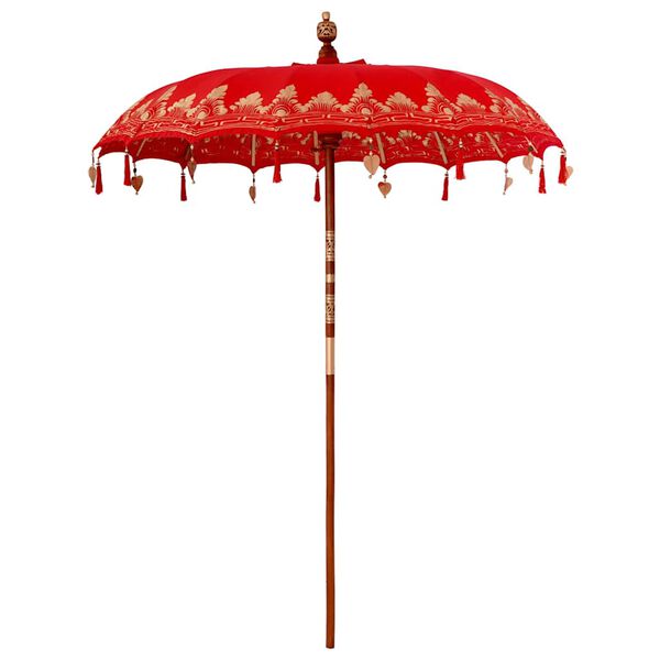 vidaXL Balinese parasol met basis Rood 185 x 185 x 260 cm