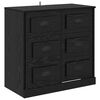 vidaXL Dressoir Zwart Eiken 70 x 35,5 x 67,5 cm Bewerkt hout
