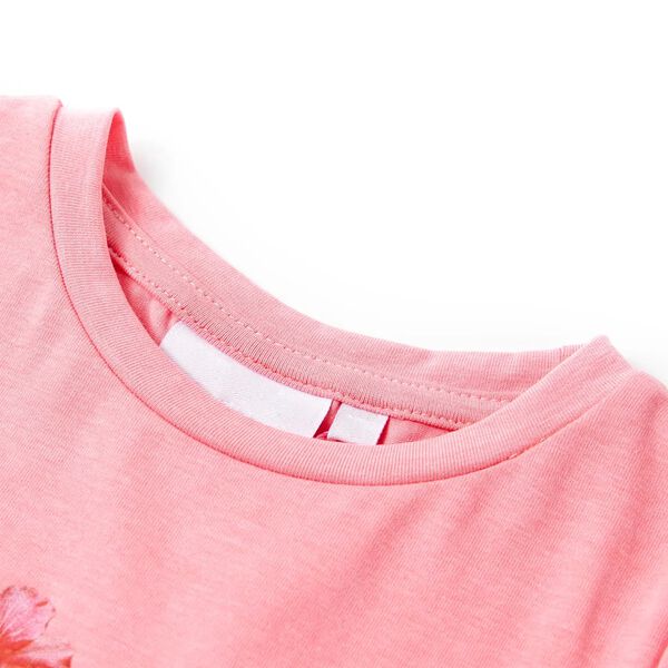 Kindershirt 128 neonroze
