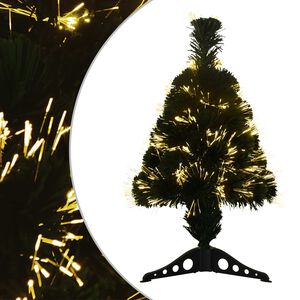 vidaXL Glasvezel kerstboom 64 cm 12 LED's Warmwit PVC Groen