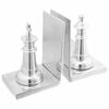 vidaXL Boekensteunen 2 pcs Zilver 11 x 12 x 19.5 cm Aluminium