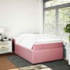vidaXL Boxspring met matras fluweel roze 120x190 cm