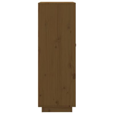 vidaXL Wijnkast 45x34x100 cm massief grenenhout honingbruin