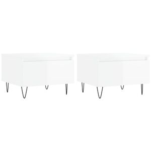 vidaXL Salontafels 2 st 50x46x35 cm bewerkt hout hoogglans wit