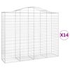 vidaXL Schanskorven 14 st gewelfd 200x50x160/180 cm ijzer