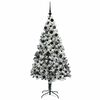 vidaXL Kunstkerstboom met 300 LED Wit 180 cm PVC en Staal en Kunststof