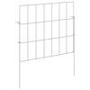 vidaXL Tuin omheining met palen 24 st 35 x 30 cm Gegalvaniseerd staal