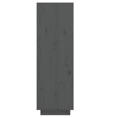 vidaXL Schoenenkast 30x34x105 cm massief grenenhout grijs