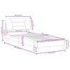 vidaXL Bedframe zonder matras "Hvar" 90x190 cm stof cr&egrave;mekleurig