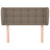 vidaXL Hoofdbord met randen 83x23x78/88 cm stof taupe