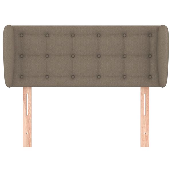 vidaXL Hoofdbord met randen 83x23x78/88 cm stof taupe