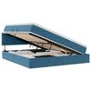 vidaXL Opslag bed met hoofdeinde Donkerblauw 160 x 200 cm Fluweel
