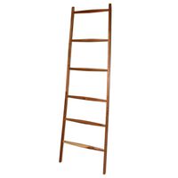 Bathroom Solutions Handdoekenrek ladder met 6 stangen hout naturel