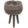 vidaXL Plantenbakken 3 st wicker met PE-voering