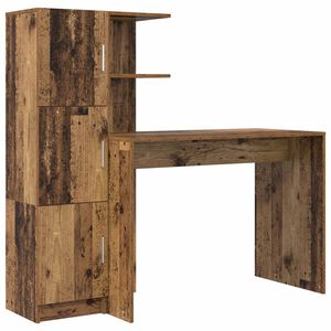 vidaXL Bureau Oudhout 133.5 x 50 x 124 cm 2 st
