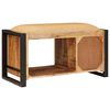vidaXL Opslagbank met lade Bruin 80 x 35 x 40 cm Massief mangohout