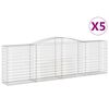 vidaXL Schanskorven 5 st gewelfd 400x50x120/140 cm ijzer