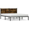 vidaXL Bedframe zonder matras metaal gerookt eikenkleurig 140x200 cm