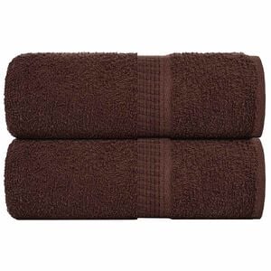vidaXL Washandjes FROGN 2 st 30x30 cm 360 g/m&sup2; bruin