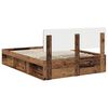 vidaXL Bedframe met hoofdeinde Oudhout 140 x 190 cm Massief grenenhout