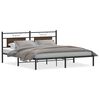 vidaXL Bedframe zonder matras bewerkt hout bruin eikenkleur 183x203 cm
