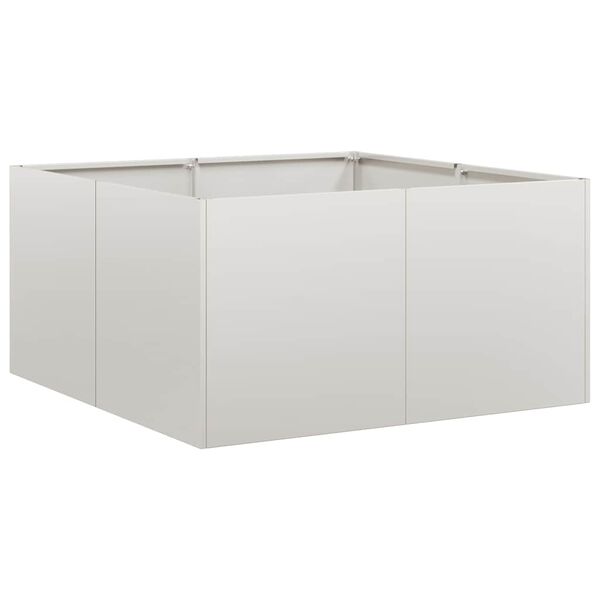 vidaXL Plantenbak 80x80x40 cm roestvrij staal