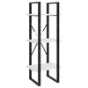 vidaXL Boekenkast met 3 schappen 40x30x105 cm massief grenenhout wit