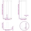 vidaXL Bartafelpoten 2 st T-vormig 40x35x(90-91) cm staal zwart