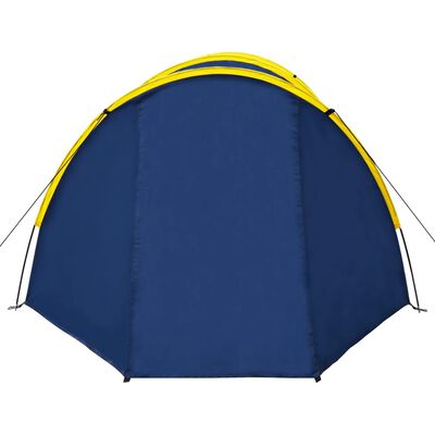 vidaXL Tent 6-persoons marineblauw/geel