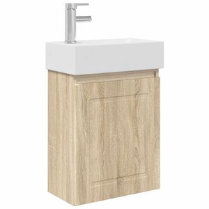 vidaXL Badkamermeubel met kraan Sonoma Eiken 45,5 x 22,5 x 84 cm