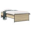 vidaXL Bedframe Sonoma Eiken 80 x 200 cm Bewerkt hout