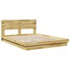 vidaXL Bedframe hoofdeinde zonder matras 140x190 cm massief hout eiken