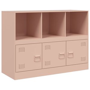 vidaXL Dressoir 99x39x73 cm staal roze